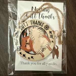 🪼4/$12 Wood Funny Dog Butt Ornament